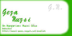 geza muzsi business card